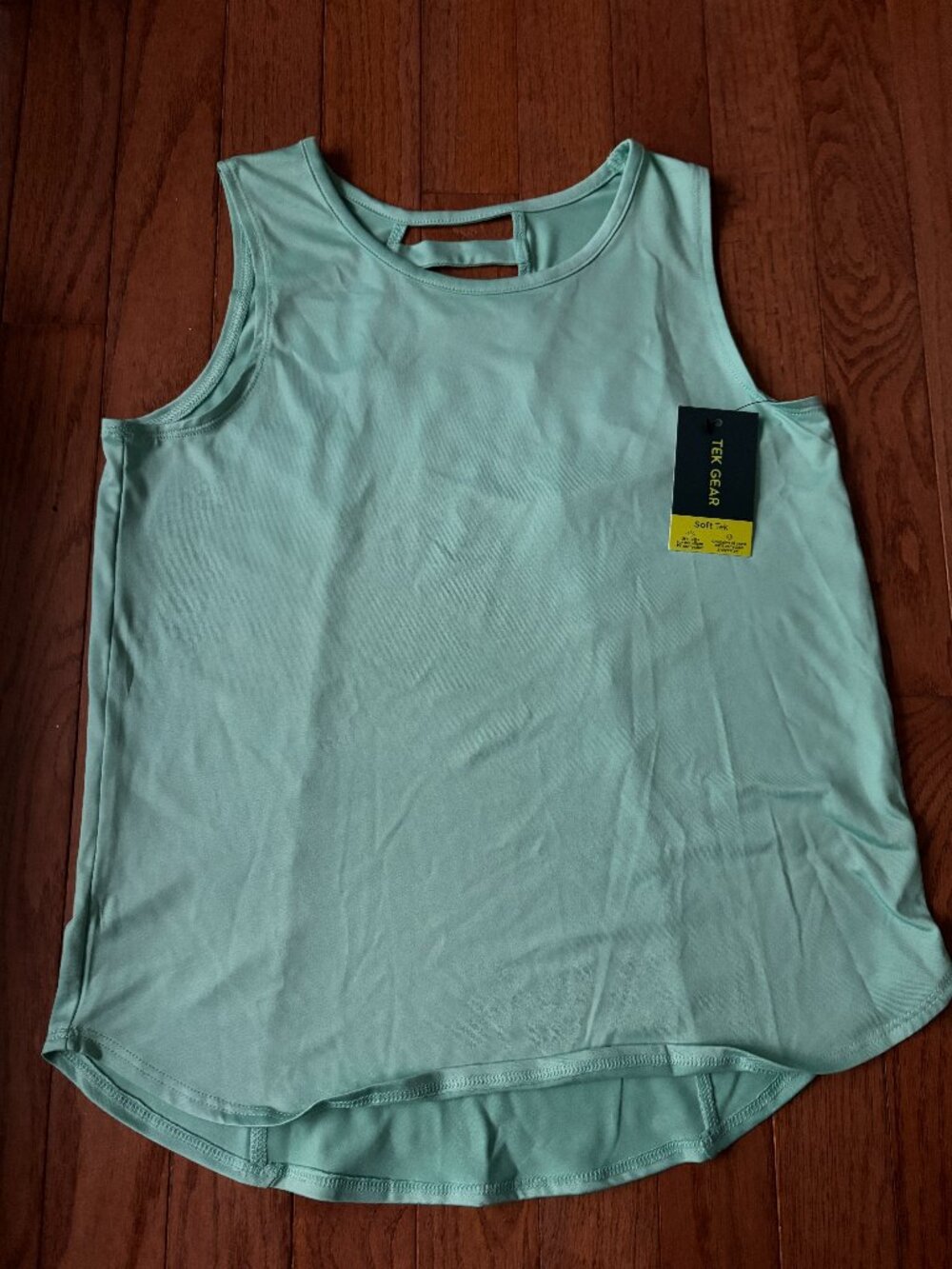 NWT Tek Gear Girls Active Tank Top Jade Sky Size L (10/12)